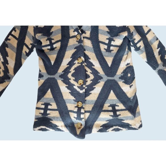 CHAPS Southwest Inspired Shawl Collar Cardigan Sweater Sz M - Picture 5 of 8